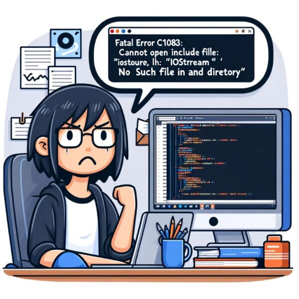 Fatal error C1083: Cannot open include file: ‘iostream.h’: No such file or directory when trying to compile your C / C++ code